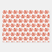 Graphic Poinsettia Holiday Geschenkpapier Set (Vorderseite)