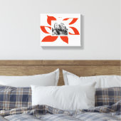 Graphic Poinsettia Holiday Leinwanddruck (Insitu (Schlafzimmer))