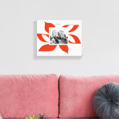 Graphic Poinsettia Holiday Leinwanddruck (Insitu (Wohnzimmer))