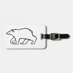 Graphic POLAR BEAR - Arktische Wildtiere - Eisweiß Gepäckanhänger