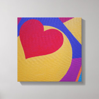 Graphic Red Heart Canvas Print Leinwanddruck