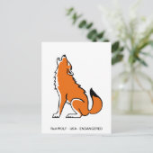 Graphic Red WOLF - Animal love- Nature - Wildlife Postkarte (Stehend Vorderseite)