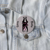 Graphic Rett BATS - Gefährdete Tiere - Wildtiere Button (Beispiel)