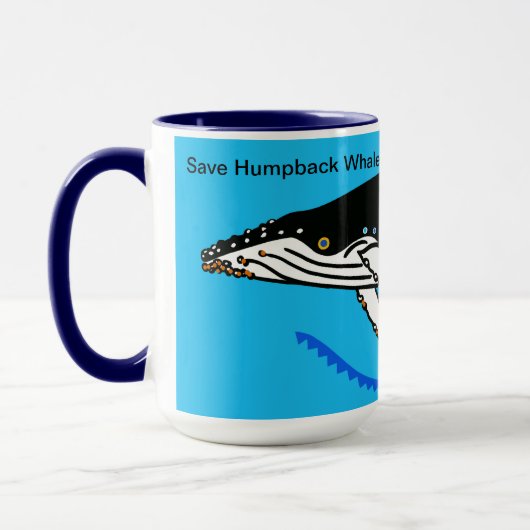 Graphic Rett Humpback WHALES - Ocean - Blue Tasse (Links)
