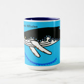 Graphic Rett Humpback WHALES - Ocean - Blue Tasse (Zentrum)