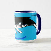 Graphic Rett Humpback WHALES - Ocean - Blue Tasse (VorderseiteRechts)