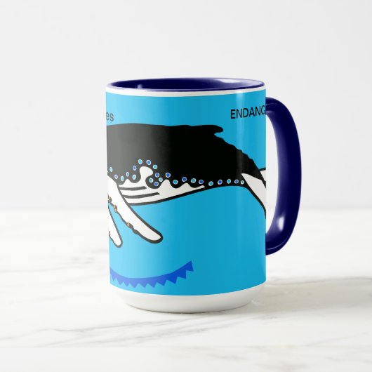 Graphic Rett Humpback WHALES - Ocean - Blue Tasse (VorderseiteRechts)