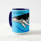 Graphic Rett Humpback WHALES - Ocean - Blue Tasse (Vorderseite Links)