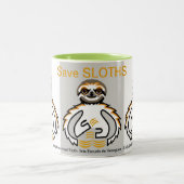 Graphic - Rett SLOTHS - Wildlife warrior - Nature Zweifarbige Tasse (Mittel)
