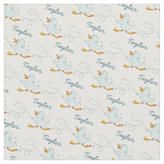 Graphic run duckling name art pattern stoff (Nahaufnahme)