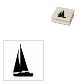 Graphic Sailboat 2 Zoll Gummi-Briefmarke Gummistempel (Stempel)