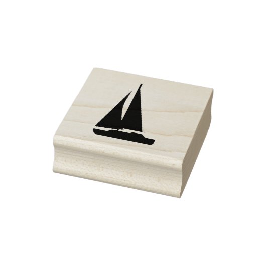 Graphic Sailboat 2 Zoll Gummi-Briefmarke Gummistempel (Stempel)