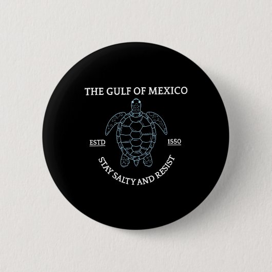 Graphic Sea Turtle Gulf of Mexico Est 1550 Button (Vorderseite)