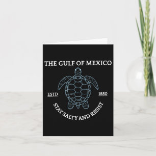 Graphic Sea Turtle Gulf of Mexico Est 1550 Karte