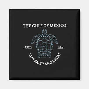 Graphic Sea Turtle Gulf of Mexico Est 1550 Magnet