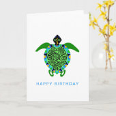 Graphic SEA TURTLE - Wildlife - Nature - Ocean Karte (Gelbe Blume)