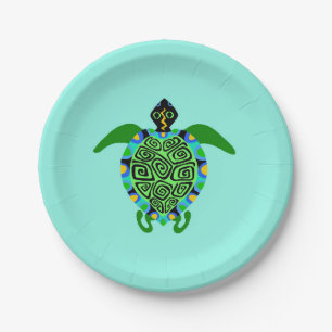 Graphic Sea TURTLE - Wildtiere Natur - Party Pappteller