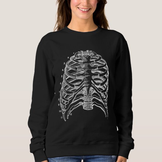 Graphic Skeleton Halloween Costume Gothic  Men & W Sweatshirt (Vorderseite)
