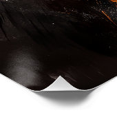 Graphic Skull mit explodierenden Farben Poster (Ecke)