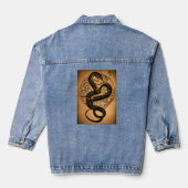 Graphic Snake Print Jacket - Bold & Edgy Sty Jeansjacke (Rückseite)