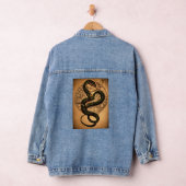 Graphic Snake Print Jacket - Bold & Edgy Sty Jeansjacke (Hangar)