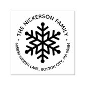 Graphic Snowflake Rücksendeadresse Permastempel (Design)