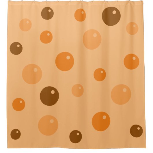 Graphic Soap Orange Bubbles für jede Farbe Duschvorhang (Vorderseite)