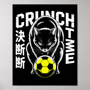 Graphic Soccer Katze - Motivierende Wandkunst Poster