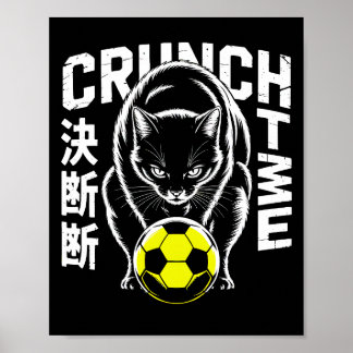 Graphic Soccer Katze - Motivierende Wandkunst Poster