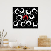 Graphic Spheres in Red Poster (Küche)