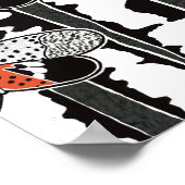 Graphic Spotted Lanternfly Hand Drawn Art Poster (Ecke)