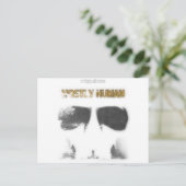 Graphic Stencil: Meist menschlich Postkarte (Stehend Vorderseite)