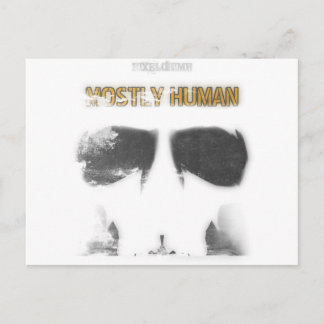 Graphic Stencil: Meist menschlich Postkarte