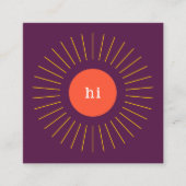 Graphic Sun Hi | Verabredet Visitenkarten Telefonnummerkarte (Vorderseite)