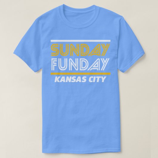 Graphic Sunday Funday Red KC American Cool Sport T-Shirt (Design vorne)
