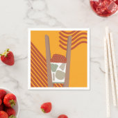 Graphic Sushi Illustriert Paper Napkin Serviette (Beispiel)