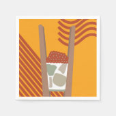 Graphic Sushi Illustriert Paper Napkin Serviette (Vorderseite)