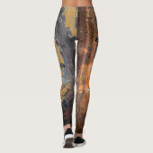 Graphic Tarnished Metal Abstrakt Mottles Muster Leggings (Rückseite)