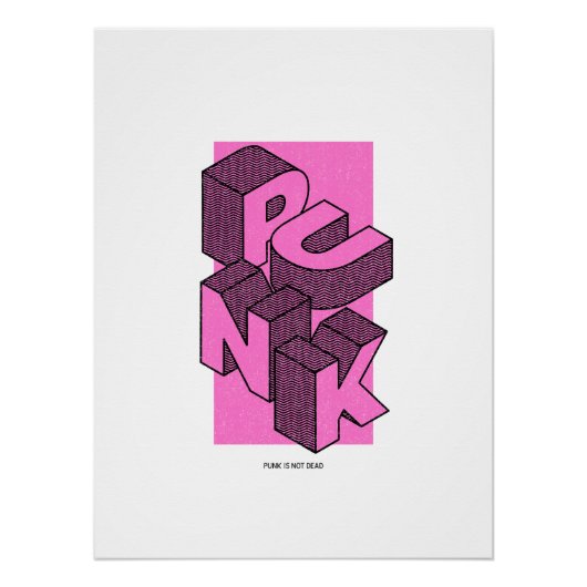 Graphic Tee Design | 3D Block Letters Typography Poster (Vorderseite)