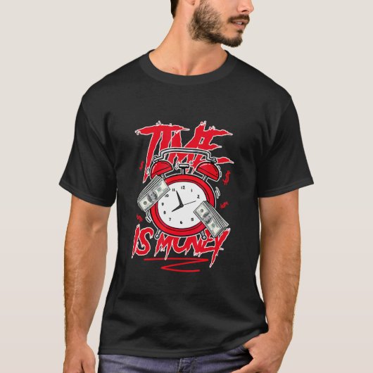 Graphic Tees Time Is Money Sneaker Match 4 Roter D (Vorderseite)