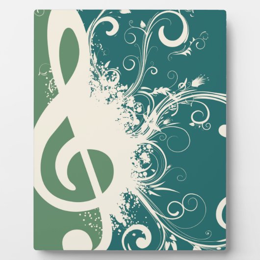 Graphic Treble Clef Fotoplatte (Vorderseite)