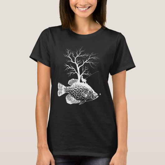 Graphic Tree Fishing Rod Fish Crappies 1 T-Shirt (Vorderseite)