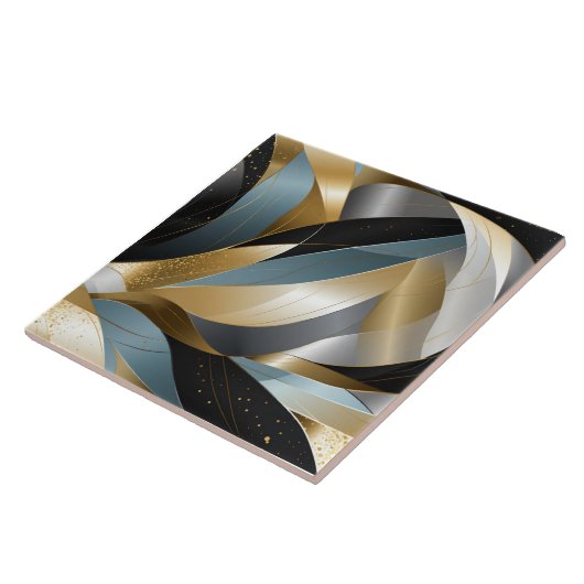 Graphic Vector Gold Black Silver Abstrakt Fliese (Seite)