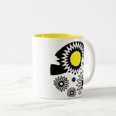 Graphic Virgo Blume Sun Zweifarbige Tasse (VorderseiteRechts)