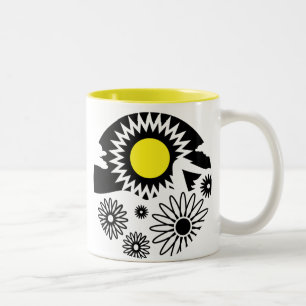Graphic Virgo Blume Sun Zweifarbige Tasse