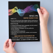 Graphic Wave Design, Grafikdesigner Werbung Flyer (Hand)