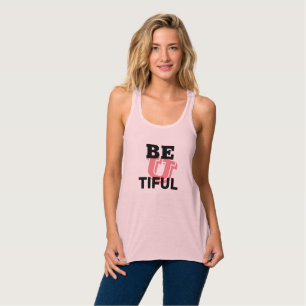 Graphic White BE U TIFUL Frauen Freundin Tank Top