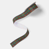 Graphic Woven Burlap farbenfroh Satinband (Rückseite)