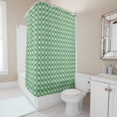 Graphic Woven Checkered Spring Green Duschvorhang (Beispiel)