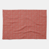 Graphic Woven Rattan Red auf Custom Cream Geschirrtuch (Horizontal)
